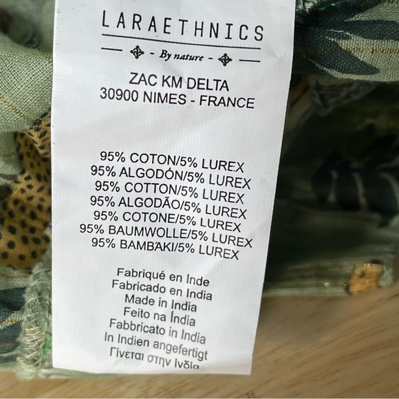 Laraethnics l Cheetah Print Skirt Elastic Waist Tassel Tiered Skirt 35761 - Picture 13 of 14